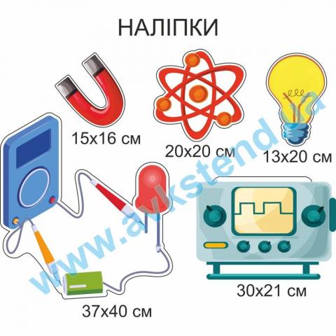 Наліпки на стіну для кабінету фізики