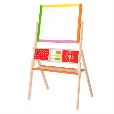 Дерев'яний мольберт двосторонній магнітний із рахівницею