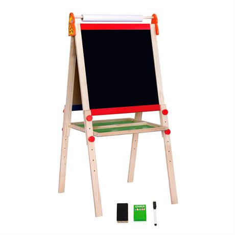 Дерев'яний мольберт двосторонній магнітний із папером