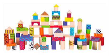 Деревянные кубики "Узорные блоки"