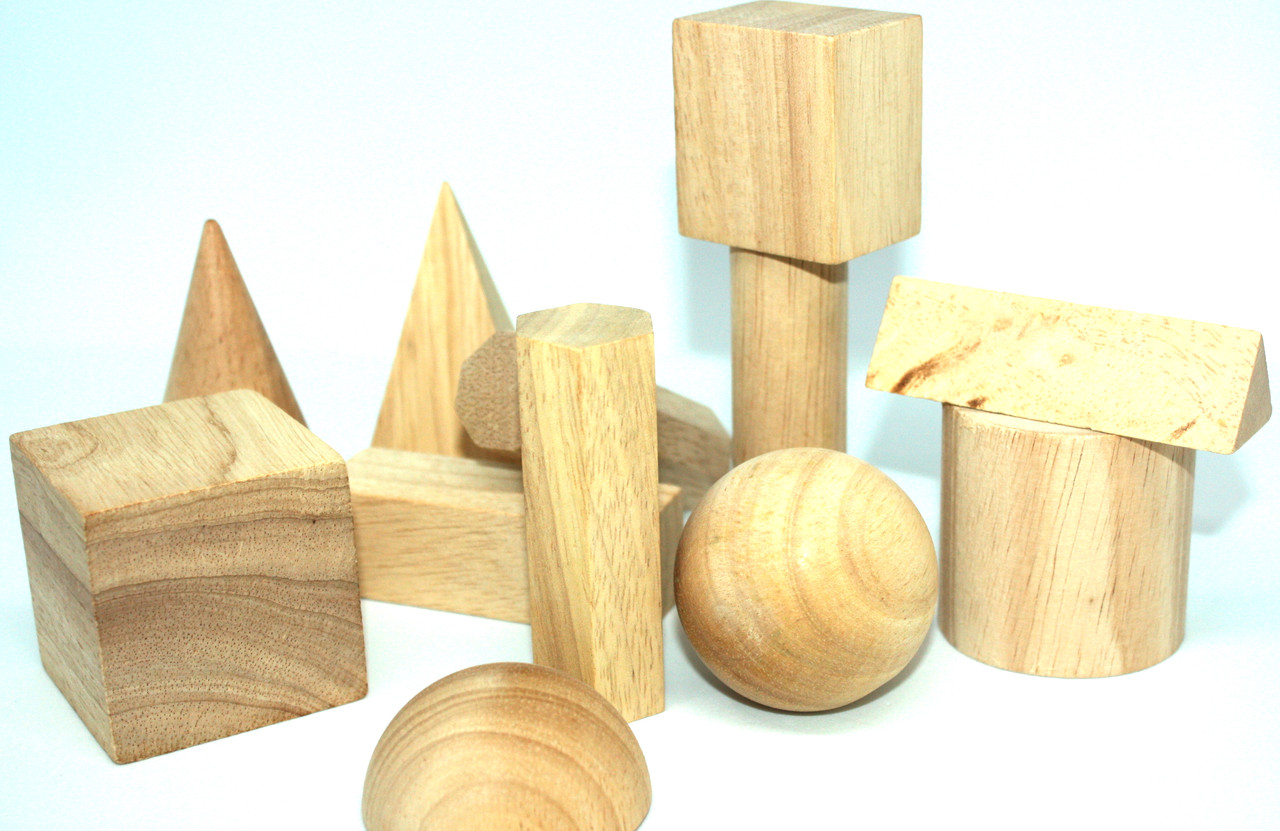 Набір моделей геометричних тіл (дерево)