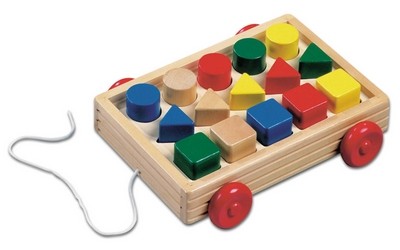 Візок з геометричними фігурами
