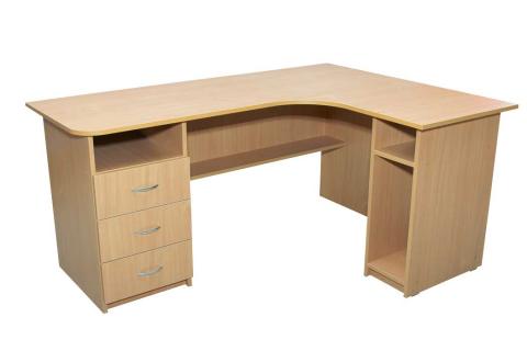 Стіл комп'ютерний кутовий з місцем під системний блок, праворуч