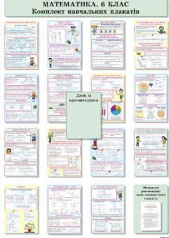 Комплект навчальних плакатів "Математика "5 клас