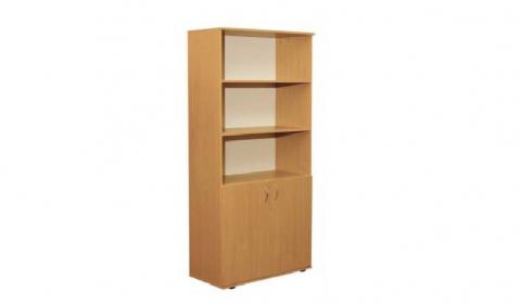 Шафа книжкова напівзакрита 2-дверна